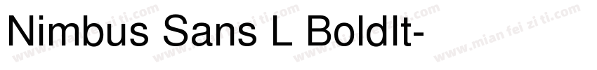 Nimbus Sans L BoldIt字体转换